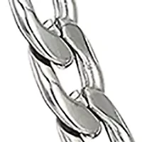 Stainless Steel 4 Millimeter Figaro Chain Necklace