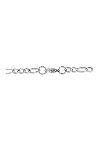 Stainless Steel 4 Millimeter Figaro Chain Necklace