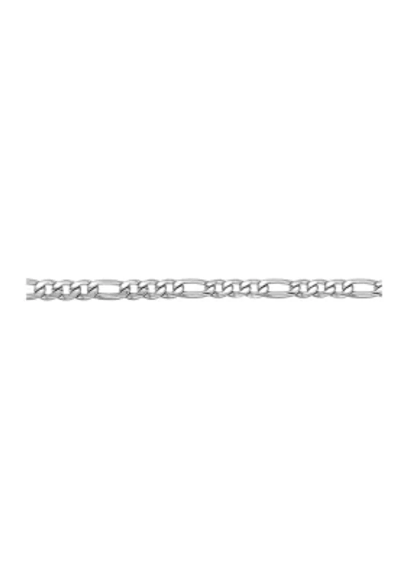 Stainless Steel 4 Millimeter Figaro Chain Necklace