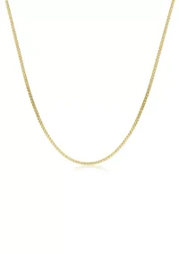 Stainless Steel 2MM Box Chain Necklace, 24” Length