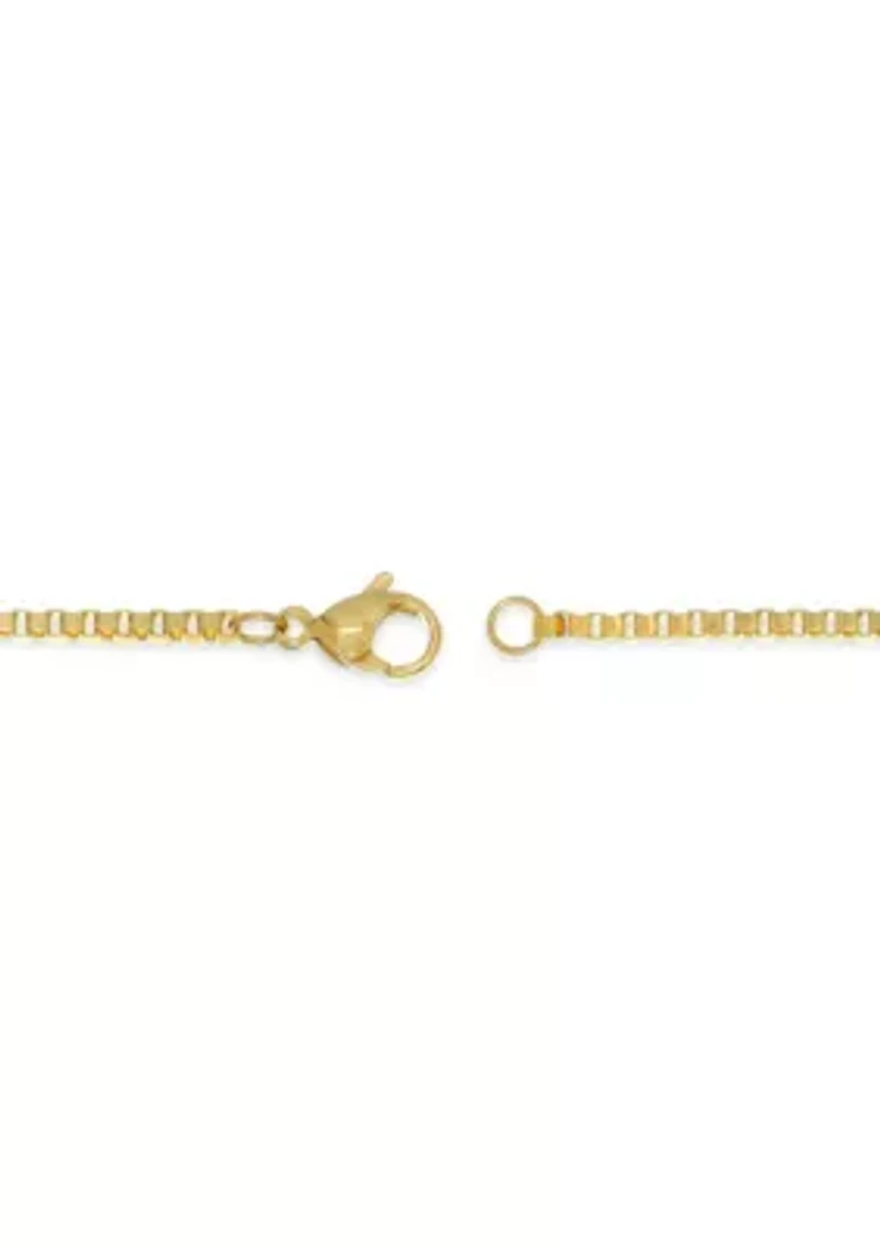 Stainless Steel 2MM Box Chain Necklace, 24” Length