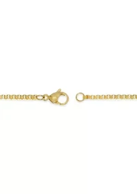 Stainless Steel 2MM Box Chain Necklace, 24” Length