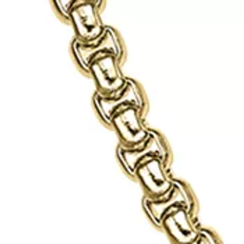 Stainless Steel 2 Millimeter Round Box Chain Necklace with Gold Tone Ion Plating