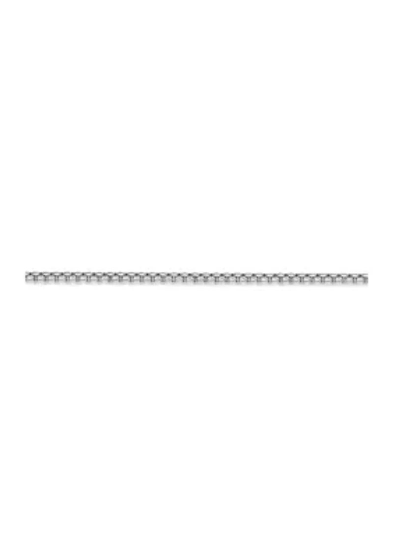 Stainless Steel 3 Millimeter Round Box Chain Necklace, 24 Inch