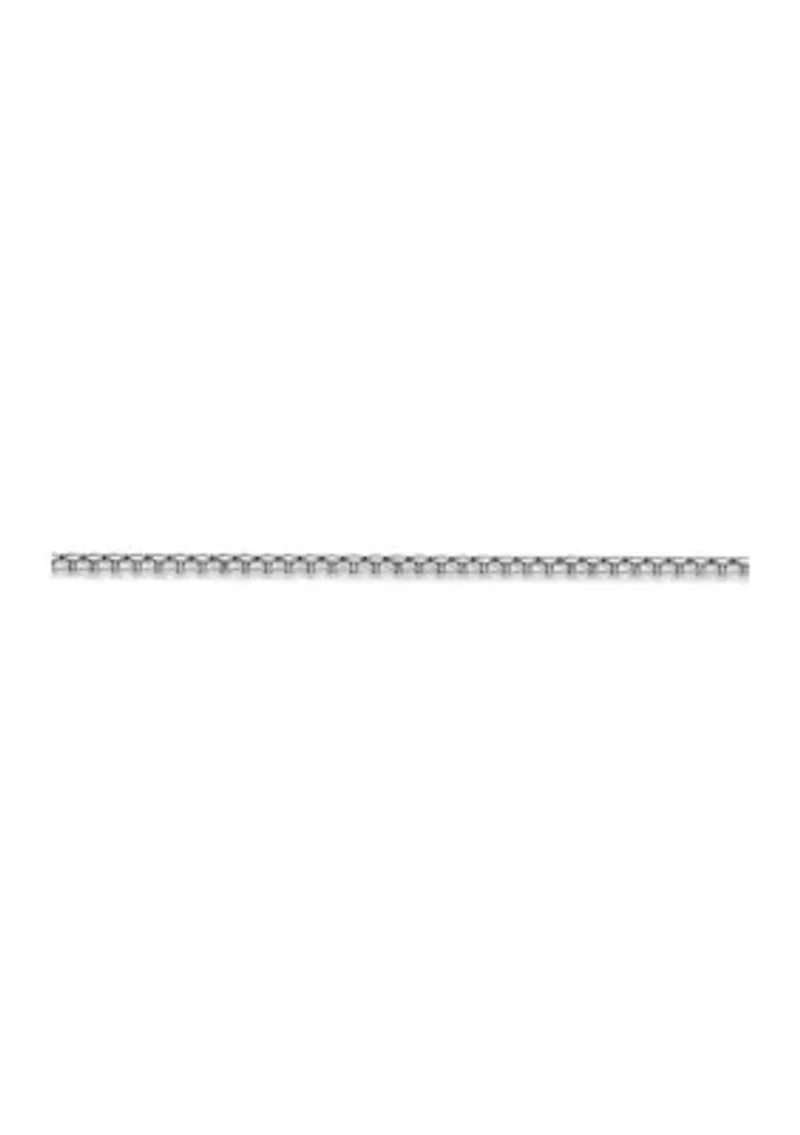 Stainless Steel 3.5 Millimeter Round Box Chain Necklace with Black Ion Plating, 18 Inch