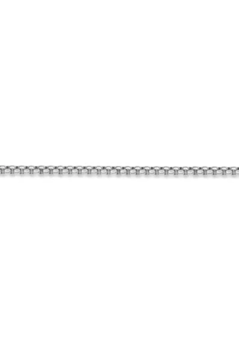 Stainless Steel 4MM Round Box Chain Necklace, 20" Length
