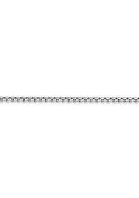 Stainless Steel 4MM Round Box Chain Necklace, 20" Length