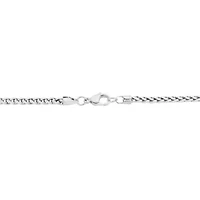Stainless Steel 3MM Wheat Chain Necklace, 30" Length