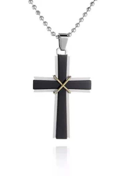Men's Stainless Steel Cross Pendant