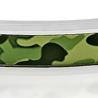 Men's Stainless Steel Green Camouflage Bangle