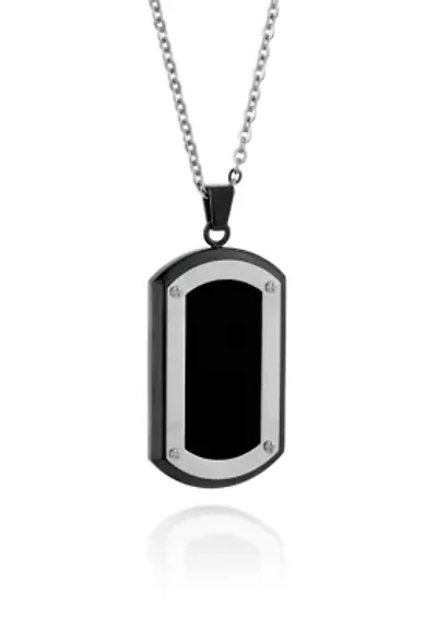 Men's Stainless Steel Dog Tag Pendant