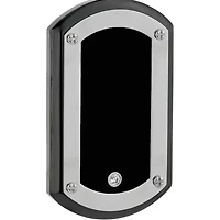 Men's Stainless Steel Black Resin and Cubic Zirconia Dog Tag Pendant