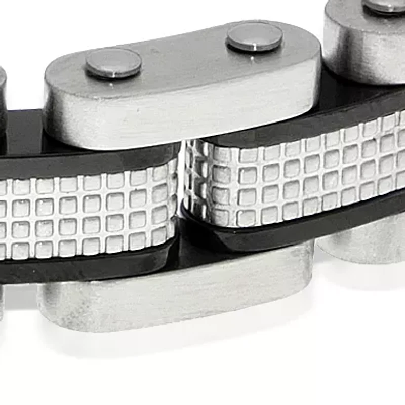 Men's Stainless Steel Textured Bracelet