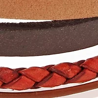 Men's Stainless Steel and Leather Bracelet