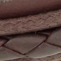 Men's Stainless Steel And Brown Leather Bracelet