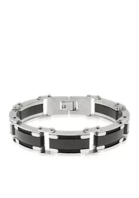 Men's Stainless Steel Bracelet with Cable