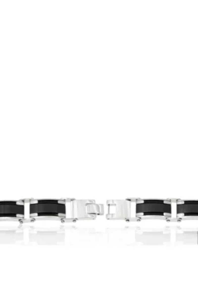 Men's Stainless Steel Bracelet with Cable