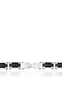Men's Stainless Steel Bracelet with Cable