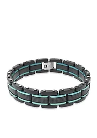 Men's Stainless Steel Textured Bracelet