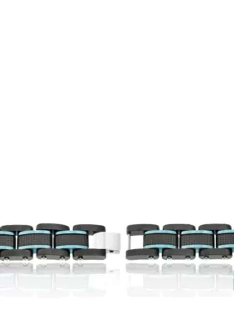 Men's Stainless Steel Textured Bracelet