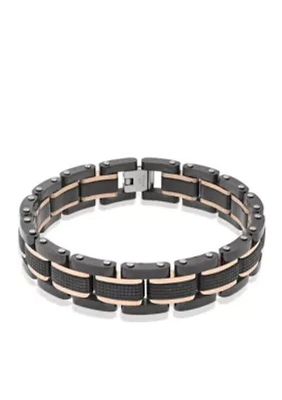 Men's Stainless Steel Textured Bracelet