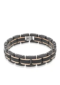 Men's Stainless Steel Textured Bracelet