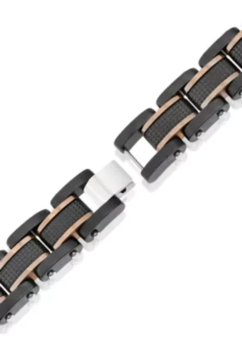 Men's Stainless Steel Textured Bracelet