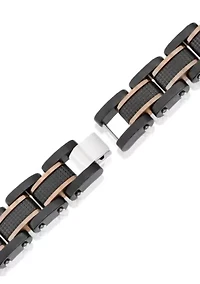 Men's Stainless Steel Textured Bracelet