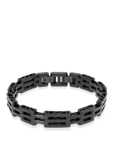 Men's Stainless Steel Bridge Link Bracelet