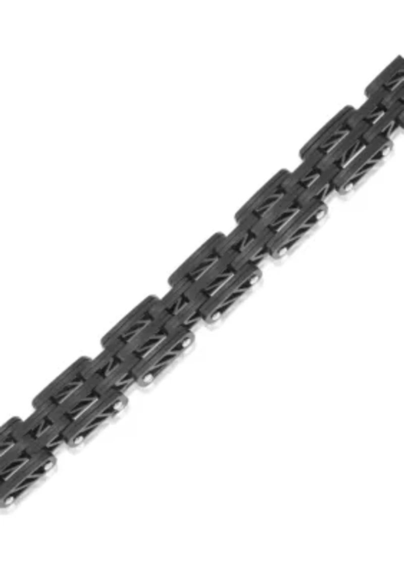 Men's Stainless Steel Bridge Link Bracelet