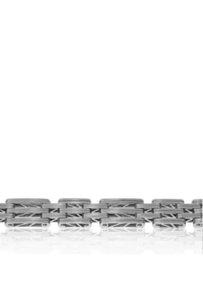 Men's Stainless Steel Bridge Link Bracelet