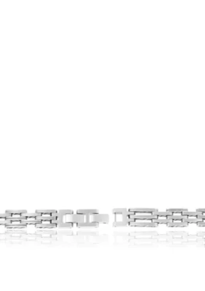 Men's Stainless Steel Bridge Link Bracelet