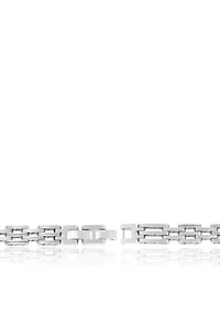 Men's Stainless Steel Bridge Link Bracelet
