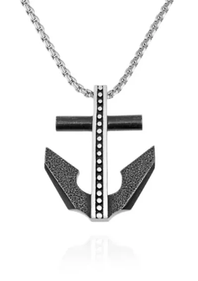Men's Stainless Steel Anchor Pendant