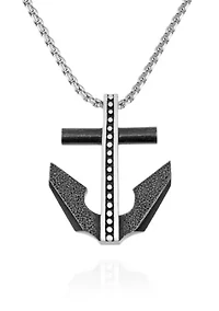 Men's Stainless Steel Anchor Pendant