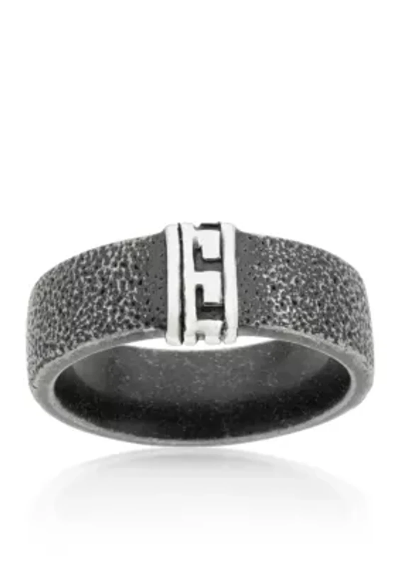 Men's Stainless Steel Textured Ring