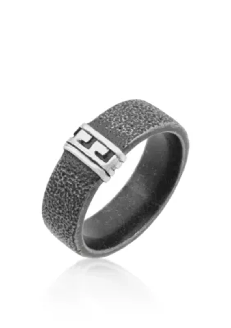 Men's Stainless Steel Textured Ring