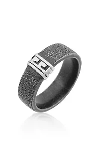 Men's Stainless Steel Textured Ring