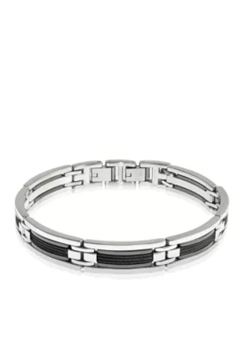 Men's Stainless Steel & Ceramic Bracelet
