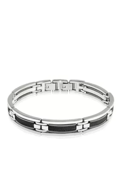 Men's Stainless Steel & Ceramic Bracelet