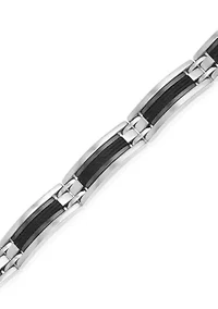 Men's Stainless Steel & Ceramic Bracelet