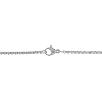 Stainless Steel Cubic Zirconia Carbon Fiber Dog Tag Pendant Necklace