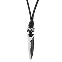 Stainless Steel Two Tone Sword Pendant Necklace