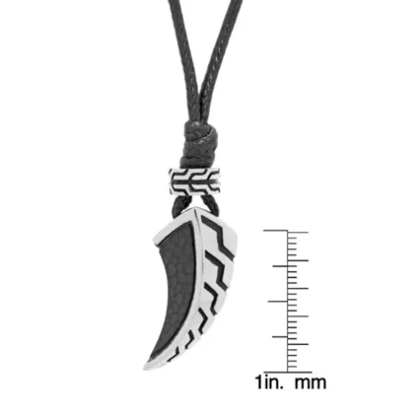 Stainless Steel Two Tone Sword Pendant Necklace