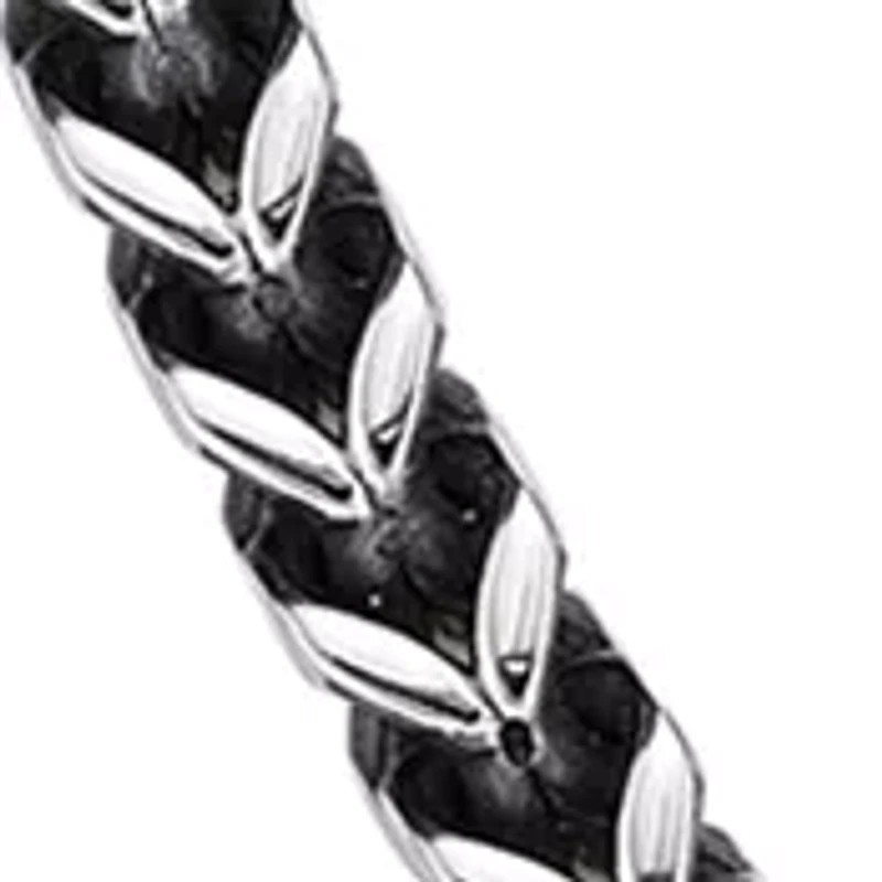 Stainless Steel 4 Millimeter Foxtail Chain Necklace with Push Lock, 22 Inch