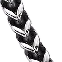 Stainless Steel 4 Millimeter Foxtail Chain Necklace with Push Lock, 22 Inch