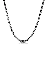 Stainless Steel 4 Millimeter Foxtail Chain Necklace with Push Lock, 22 Inch