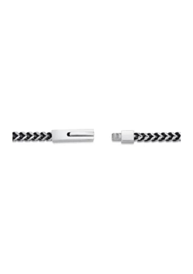 Stainless Steel 4 Millimeter Foxtail Chain Necklace with Push Lock, 22 Inch