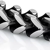 Stainless Steel 4 Millimeter Foxtail Chain Bracelet with Push Lock, 9 Inch