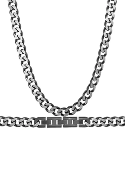 Stainless Steel Curb Chain Necklace
